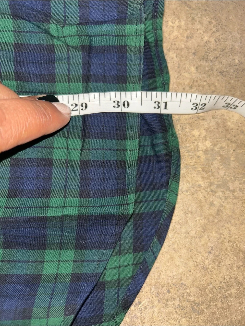 Polo Ralph Lauren Shirt - green/blue plaid 100% cotton long sleeve button up